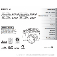 富士 Finepix S5800 S5700 S700 S800 Owner's Manual 英文版用户手册 说明书下载 使用手册 Pdf ...