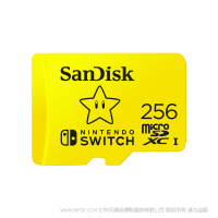 闪迪 Nintendo® 许可的 Nintendo™ Switch™ 专用存储卡 microSD卡 TF sandisk产品 SDSQXAO-256G-ZNCZN