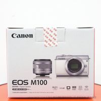 【停产】佳能（Canon）EOS M100 微单相机 数码相机 微单套机 灰色（15-45 微单镜头镜头）Vlog相机 视频拍摄
