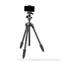 曼富图 Manfrotto MKELMII4CMB-BH Element MII碳纤维三脚架手机夹蓝牙套装 