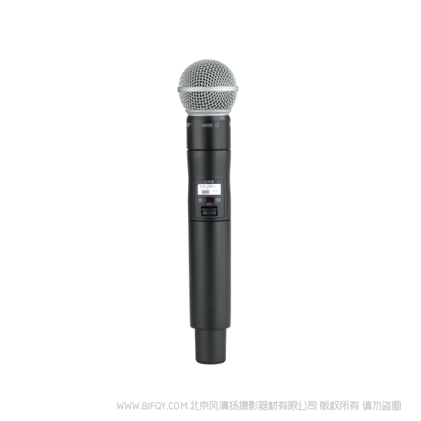 Shure ULXD2/SM58  SM58话筒配备ULXD2手持式发射机 ULX-D数字无线系统之SM58A手持式无线发射机。