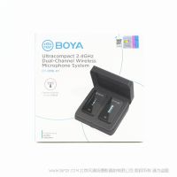 博雅 BOYA BY-XM6-K1 2.4GHz 超紧凑型无线麦克风系统套件 3.5口 TRS 1V1 无线一拖一 带充电盒