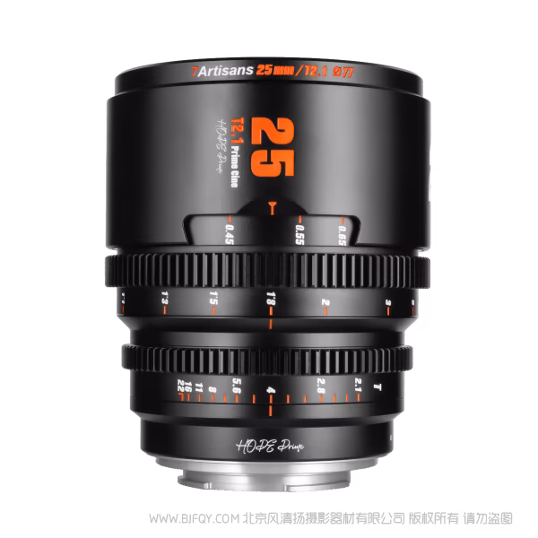  7artisans 七工匠 HOPE 25mm T2.1 希望系列  S35画幅 电影镜头 Super35  
