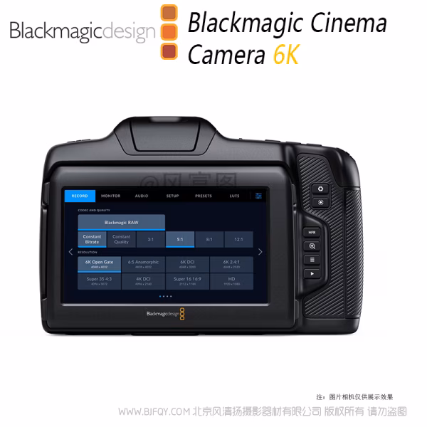 BMD Blackmagic Cinema Camera 6K  BMCC6K 6048 x 4032全画幅高分辨率HDR传感器、双原生ISO、L镜头卡口、CFexpress Type-B