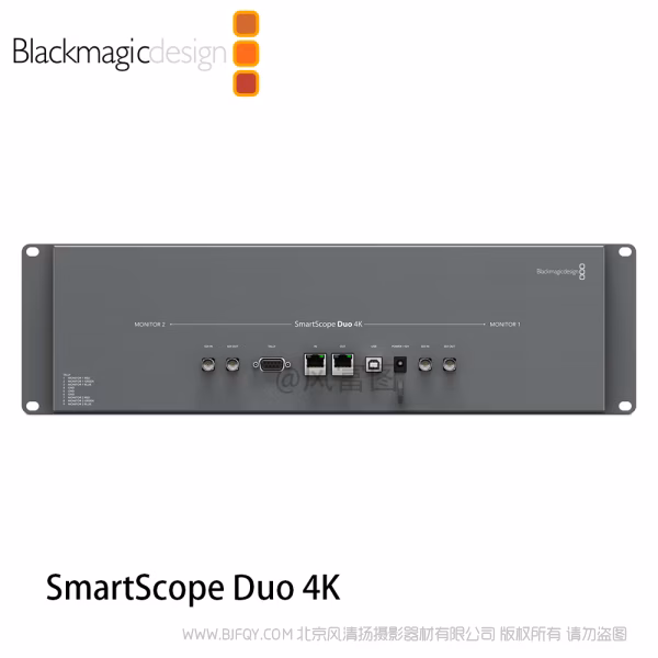 BMD  SmartView Duo 4K 双屏 8英寸3RU 独立显示屏 支持SDI/HD-SDI/3G-SDI/6G-SDI 监看屏幕  内置示波器可提供专业波形监看