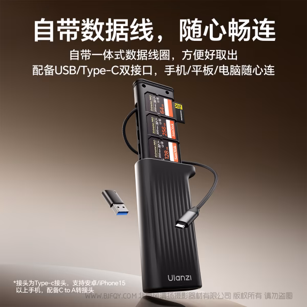  优篮子 Ulanzi CR2 SD闪存卡盒 读卡器  碳晶黑X133 星光灰X132 从容收纳，自在传输