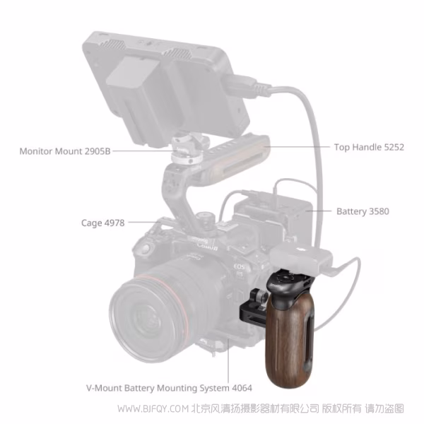 SmallRig斯莫格木头侧手柄（螺纹）5237