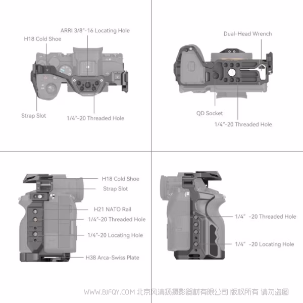 SmallRig 索尼Alpha 7R V / Alpha 7 IV / Alpha 7S III 迅鹰快拆拓展框进阶套件 4539