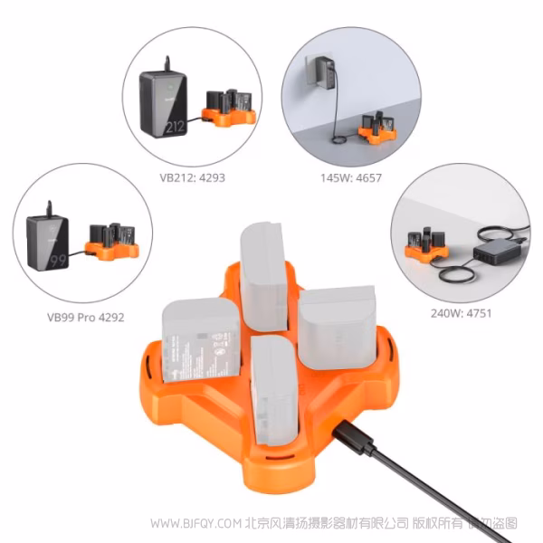SmallRig LP-E6NH 四通道相机电池充电器4838