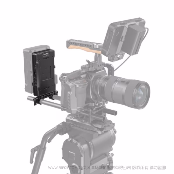 斯莫格 SmallRig 进阶版通用款V口电池安装板（带双管夹） 3203B